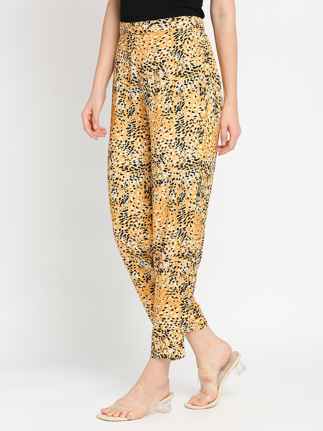 Beige Animal Printed Pant