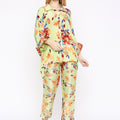 Green Floral Co-Ord Set with Brocade Pant