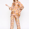 Peach Co-Ord Set With Brocade Pant