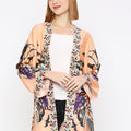 Peach Flower Printed Modal Kimono