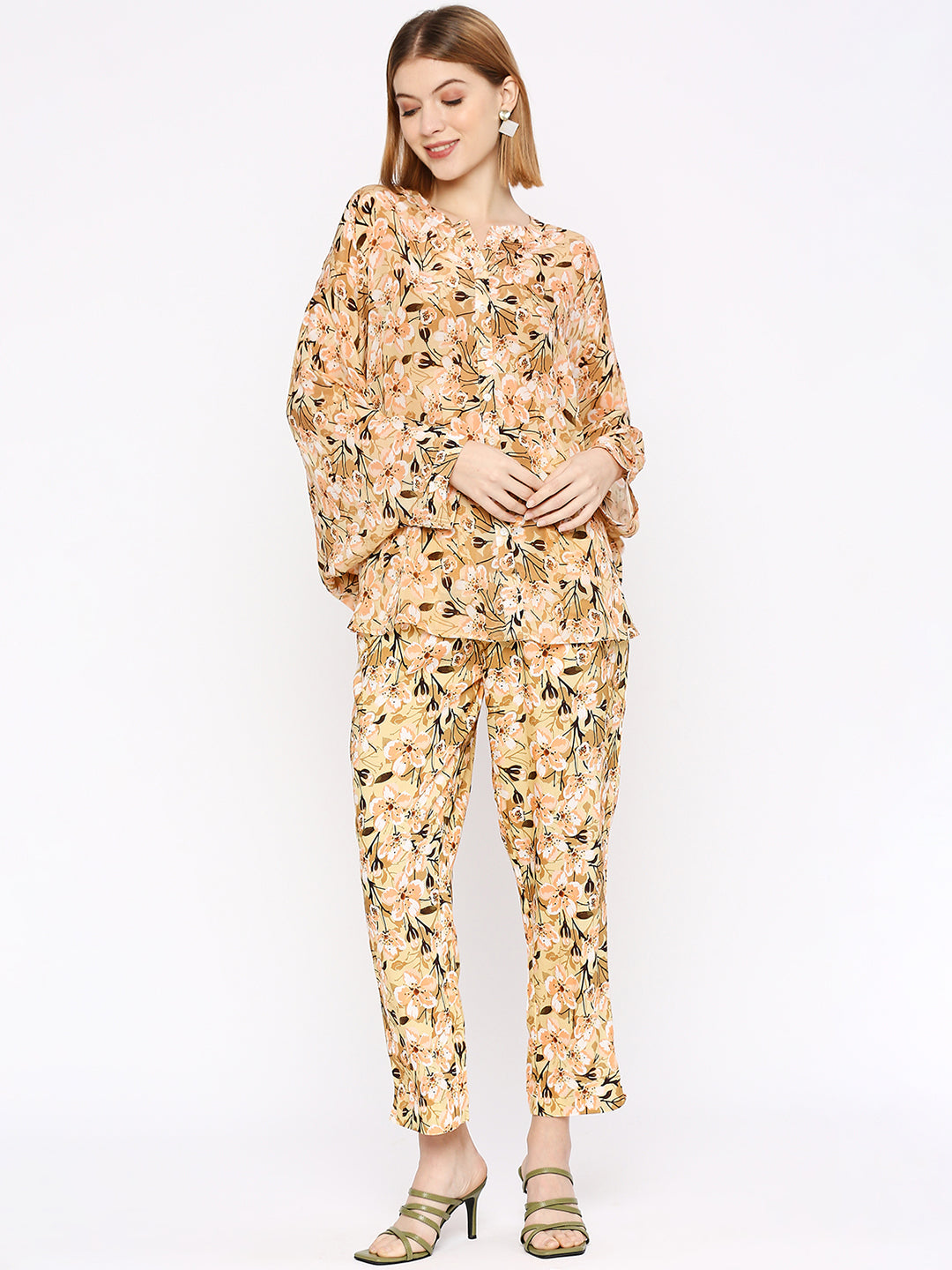 Lime Flower Printed Co-Ord Set