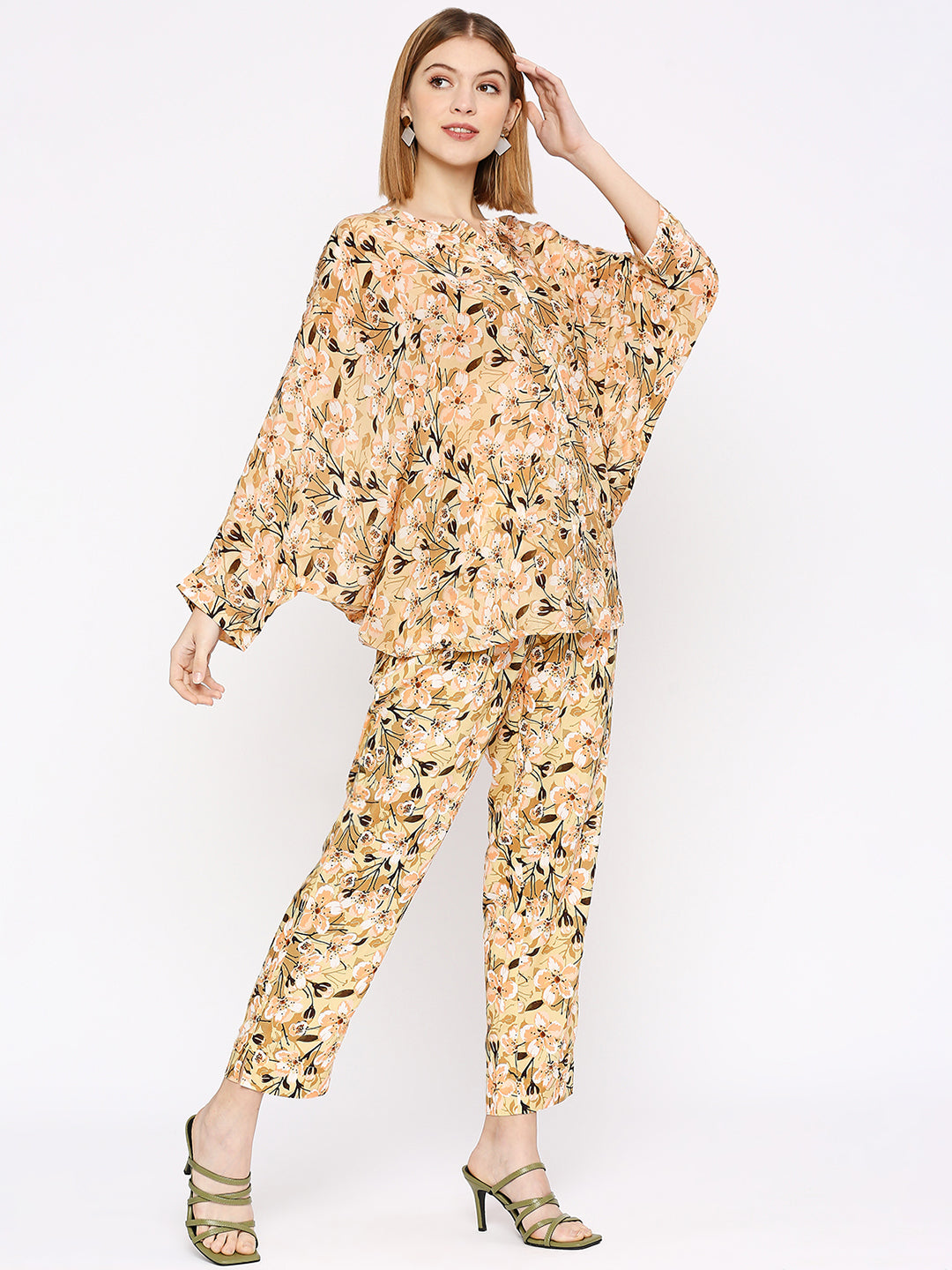 Lime Flower Printed Co-Ord Set