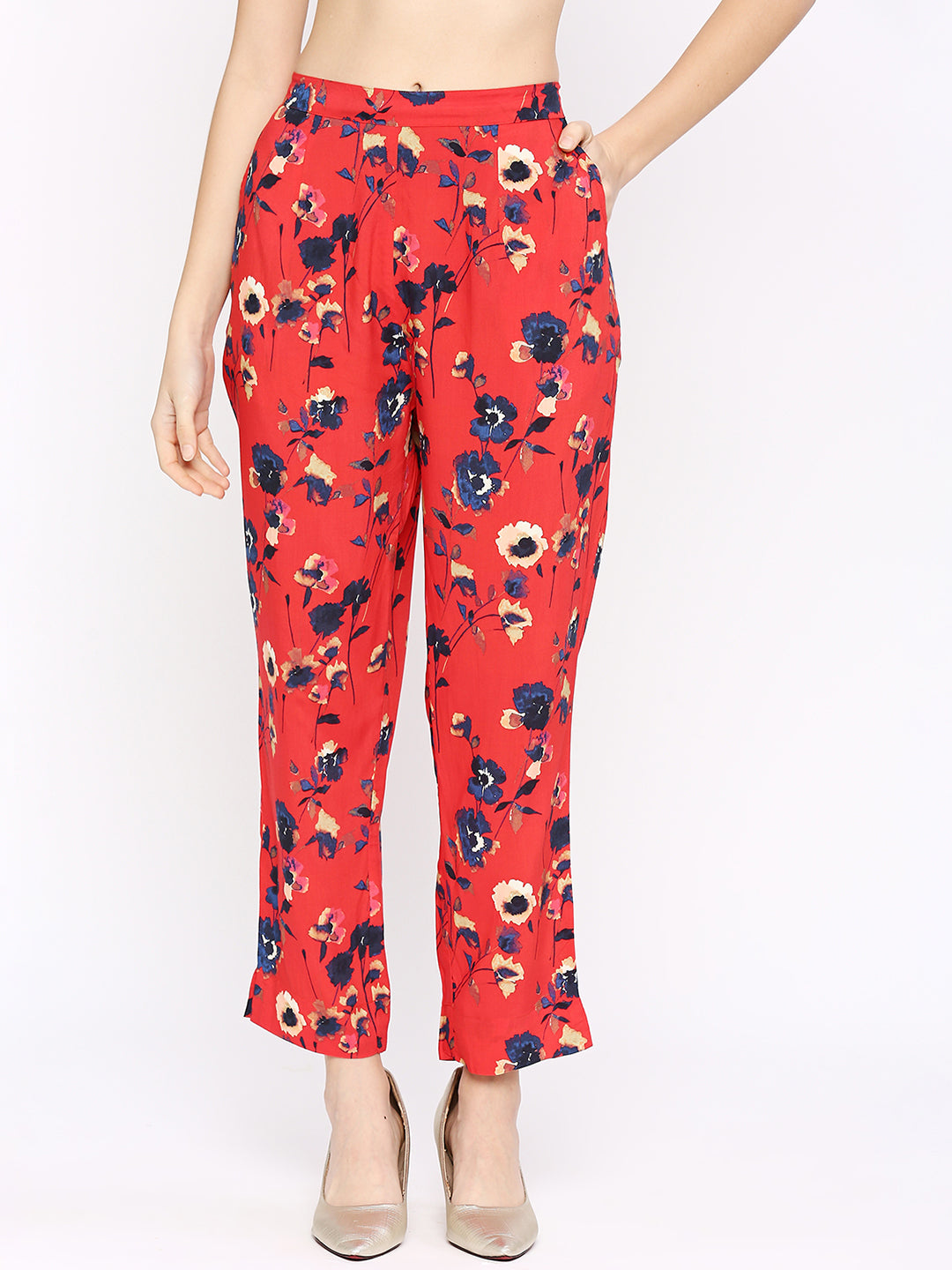 Red Flower Printed Co-ord Set