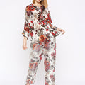 White Multicolored Floral Printed Brocade Pant (Copy)