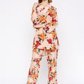 Peach Co-Ord Set With Brocade Pant