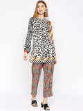 Animal With Geometric Printed Multicoloured Co-ord Set