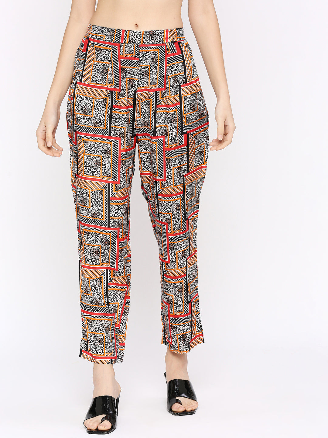 Animal With Geometric Printed Multicoloured Co-ord Set