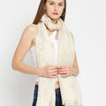 Brocade Flower Design Off White Wrap