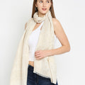 Brocade Ornamental Designed Off White Wrap