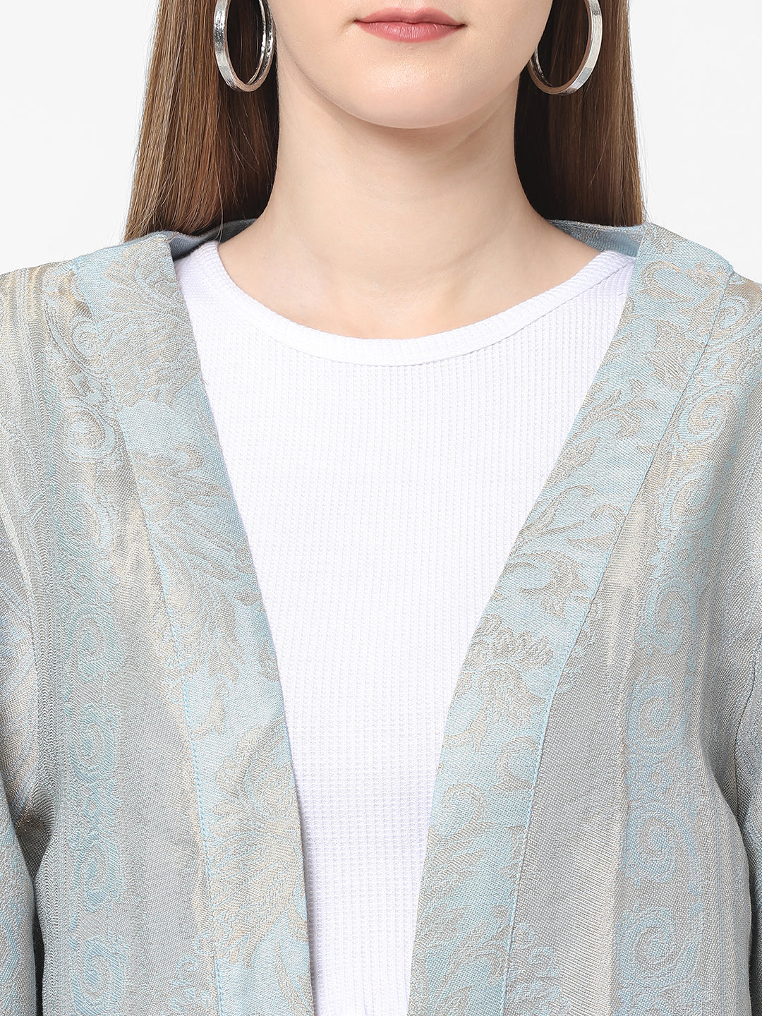 Baby Blue French Brocade Jacket