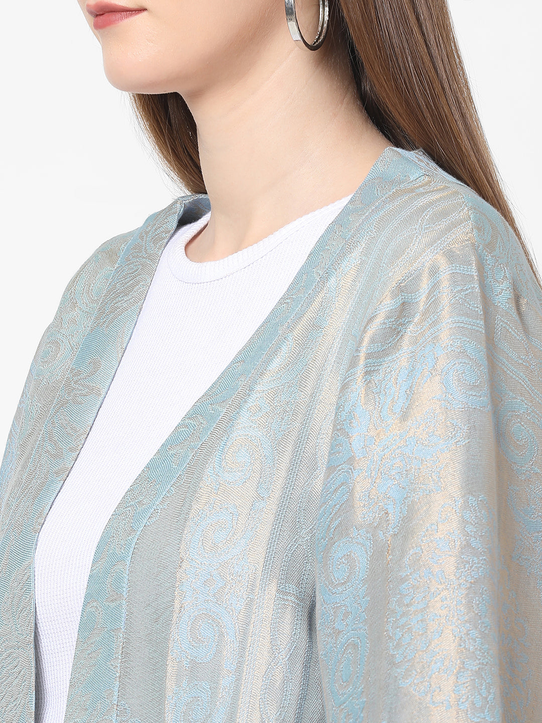 Baby Blue French Brocade Jacket
