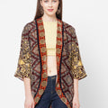 Multi-printed Velvet Shrug