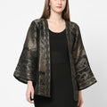 Black Brocade Horse Pattern Jacket