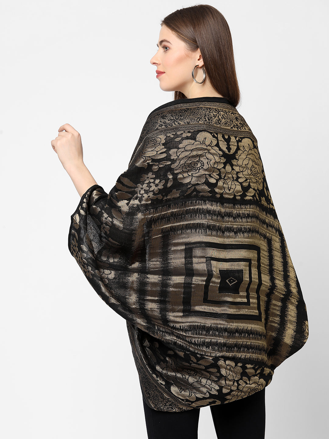 Brocade Floral Patterned Shrug