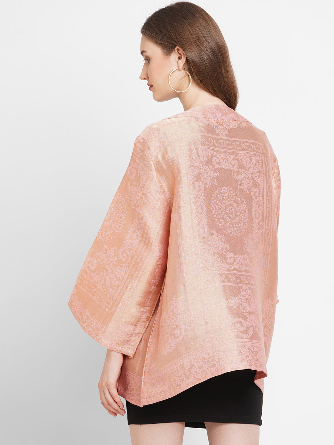 Brocade Baby Pink French Patterned Jacket