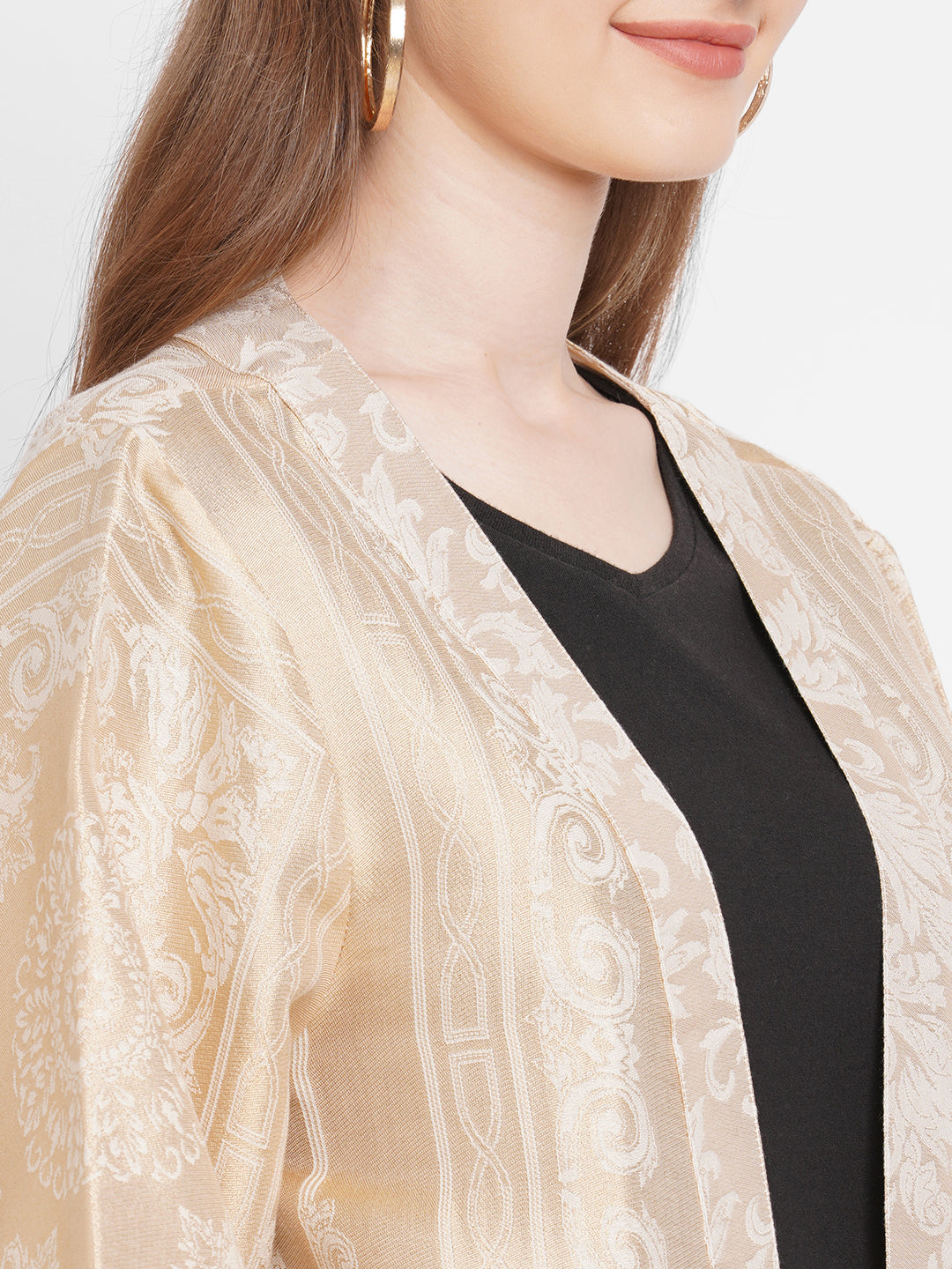 Brocade Off white French Patterned Jacket