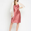 White Leaf Designed Burnout Cocoon Fringed Shrug