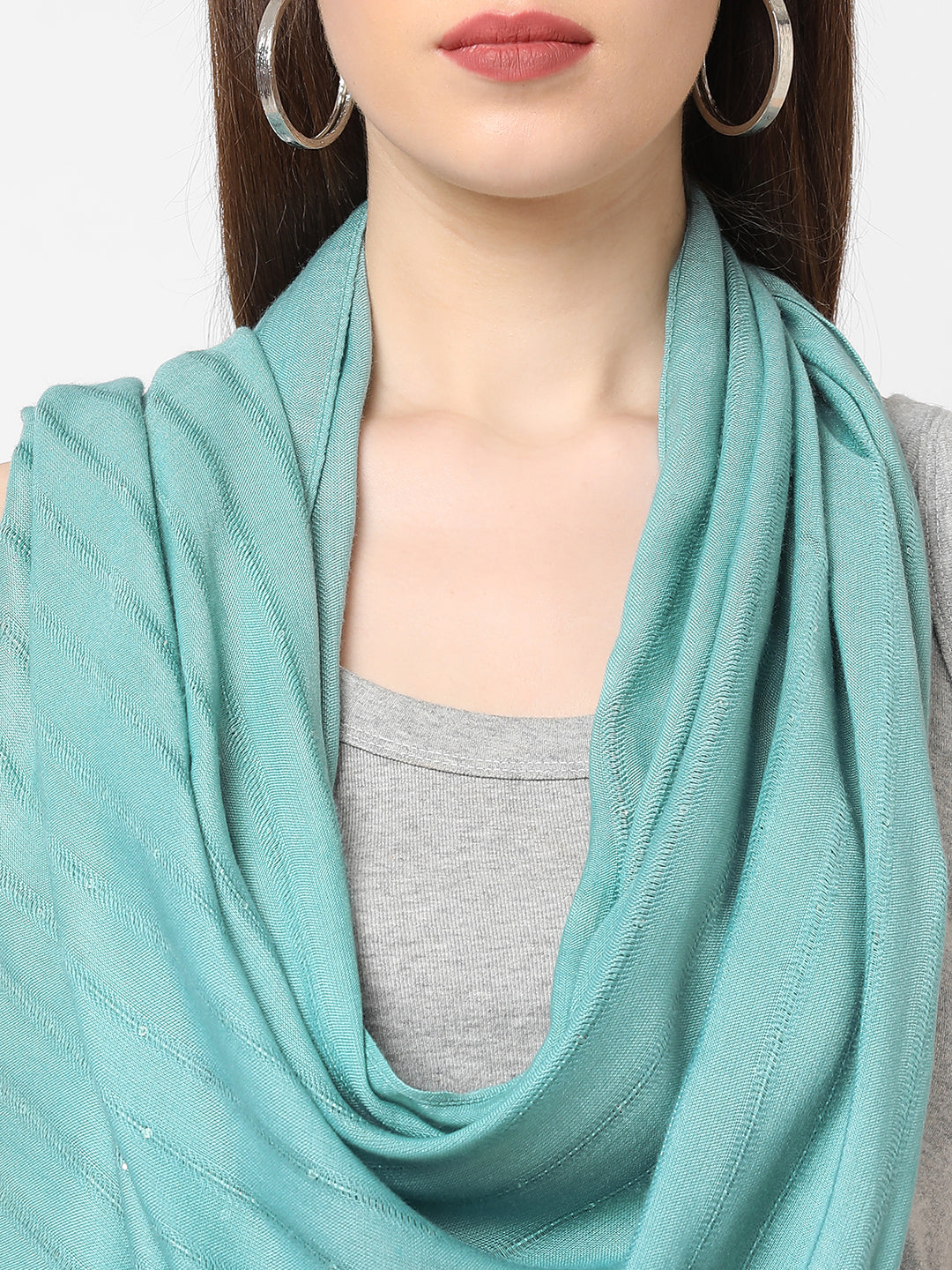 Sea Green Sequins Scarf