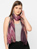 Red Abstract Printed Scarf