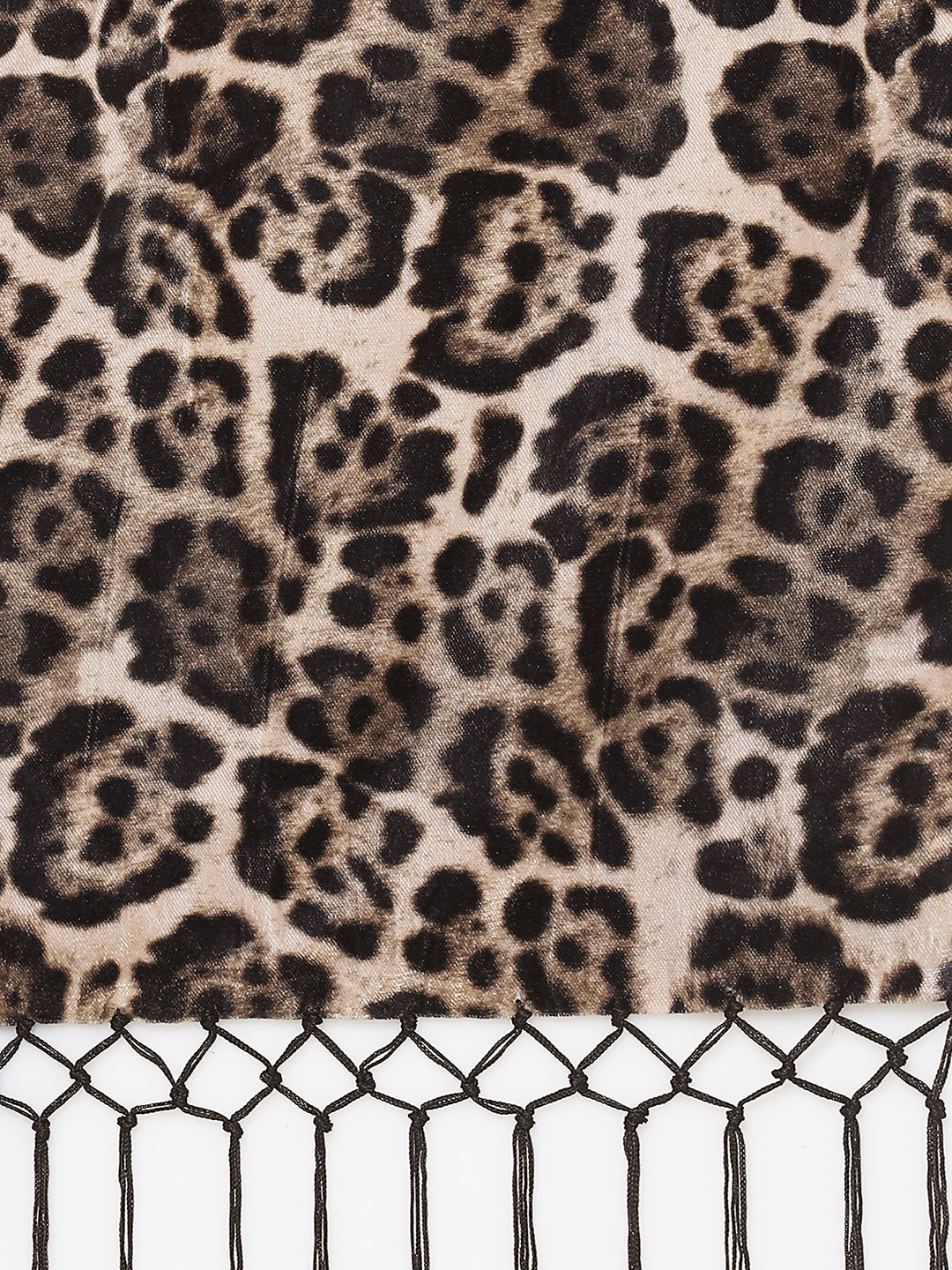 Leopard Printed Velvet Scarf