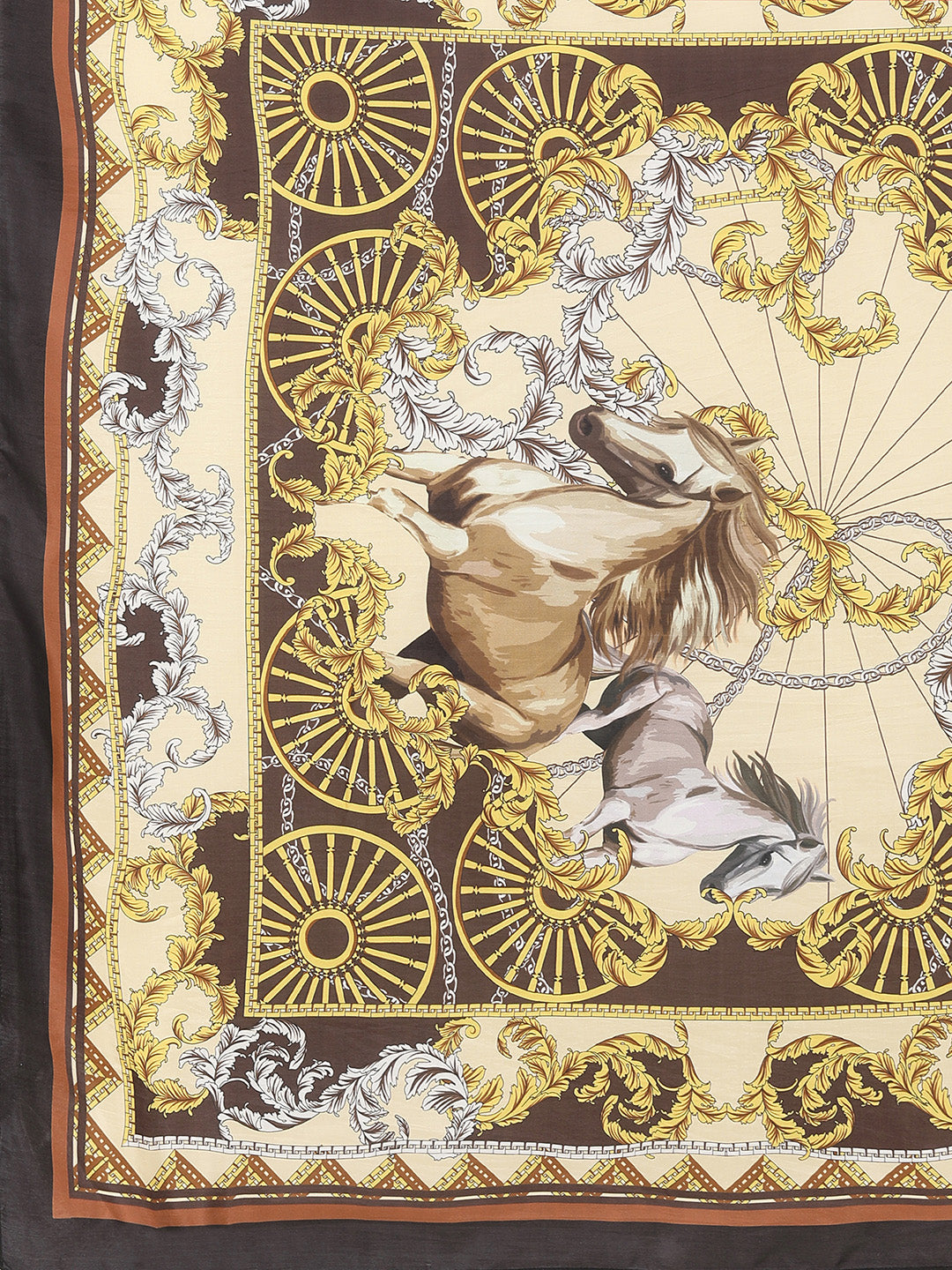 Horse & Chains Printed Silk Scarf