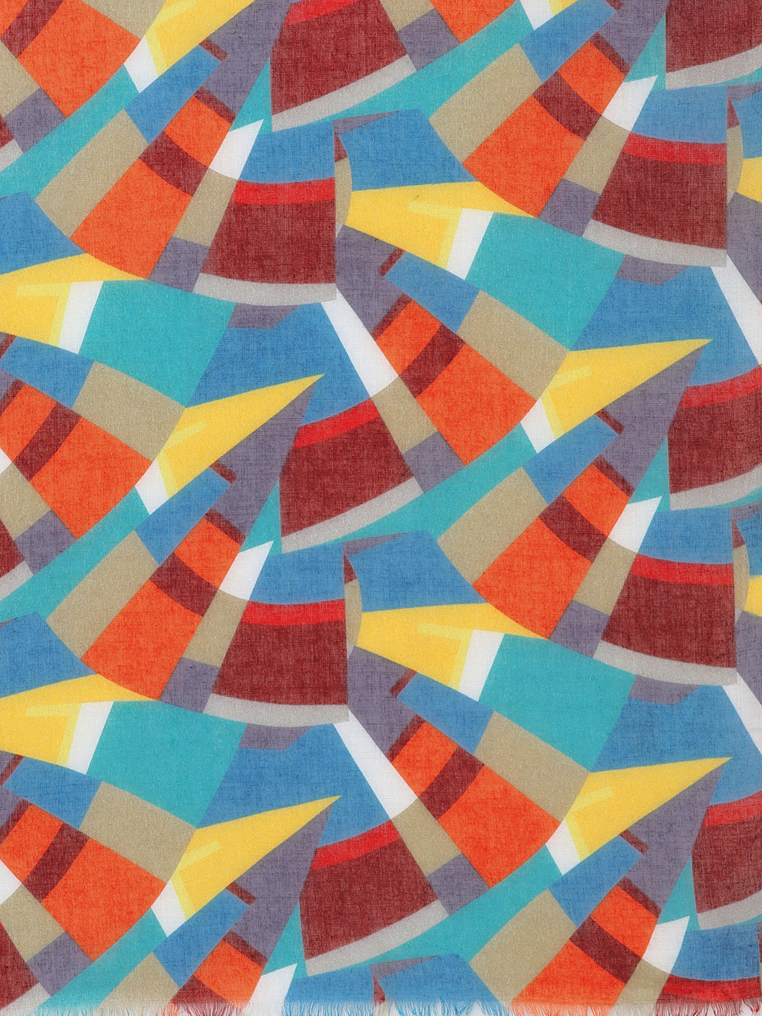 Multicolor Geometric Printed Scarf