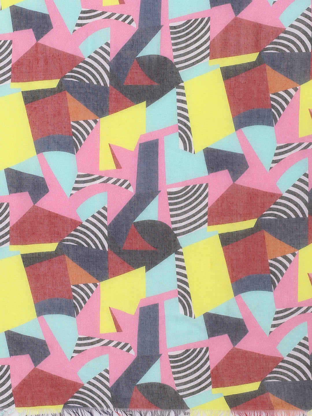 Multicolor Geometric Printed Scarf