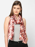 Brown Shibori Printed Sequins Scarf