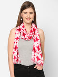 Pink Shibori Printed Sequins Scarf