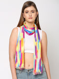 Abstract Multicolor Sequins Printed Scarf