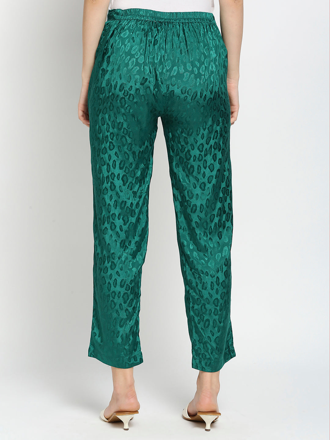 Green  Animal Printed Pant