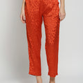 Orange Animal Printed Pant