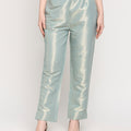 Aqua Diamond Dobby Gold Design Brocade Pant