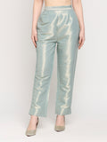 Aqua Diamond Dobby Gold Design Brocade Pant