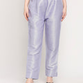 Lavender Zigzag Dobby Silver Design Brocade Pant
