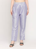 Lavender Zigzag Dobby Silver Design Brocade Pant