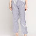 Lavender Plain Weave Brocade Pant