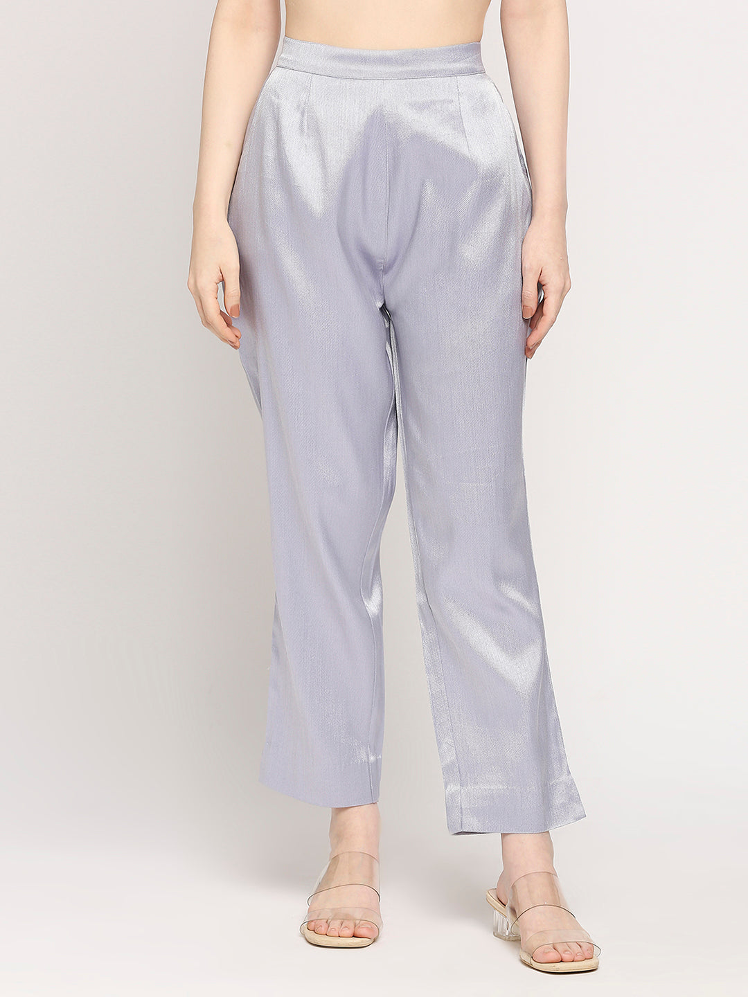 Lavender Plain Weave Brocade Pant