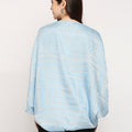 Brocade Floral Design Blue Shrug