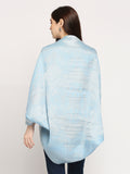 French Rope & Chains Patterned Brocade Ice Blue Cocoon Shrug