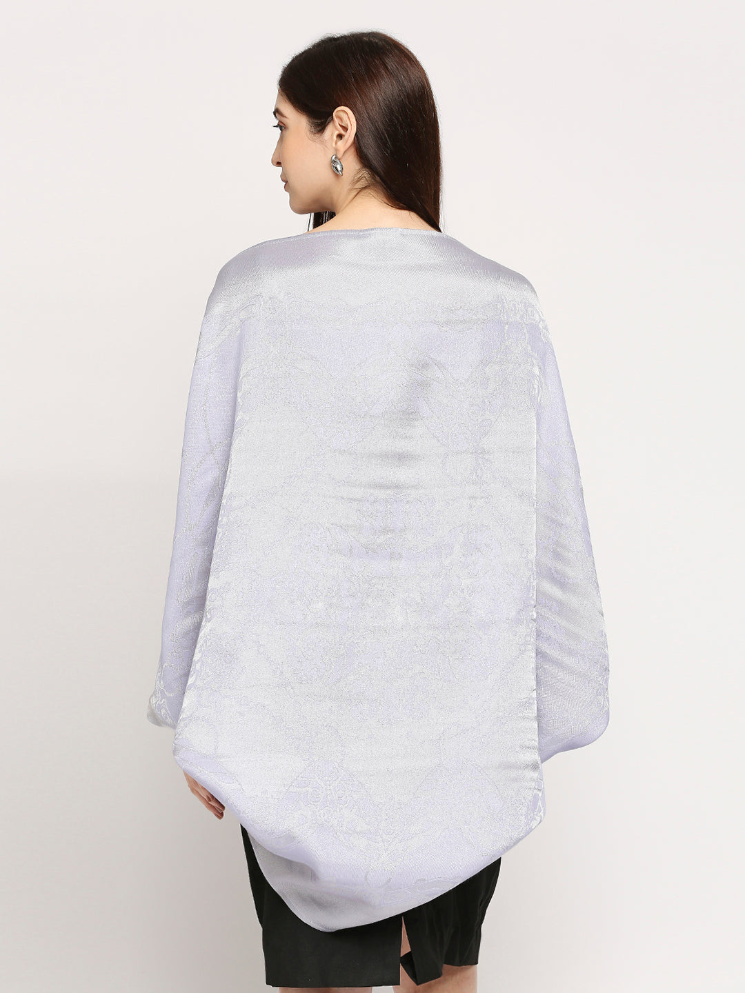 Roman Pattern Lilac Brocade Cocoon Shrug