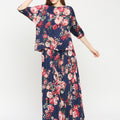 Blue Pleated Co-ord Set