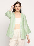 Brocade Green French Patterned Jacket