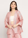 Brocade Peach French Patterned Jacket